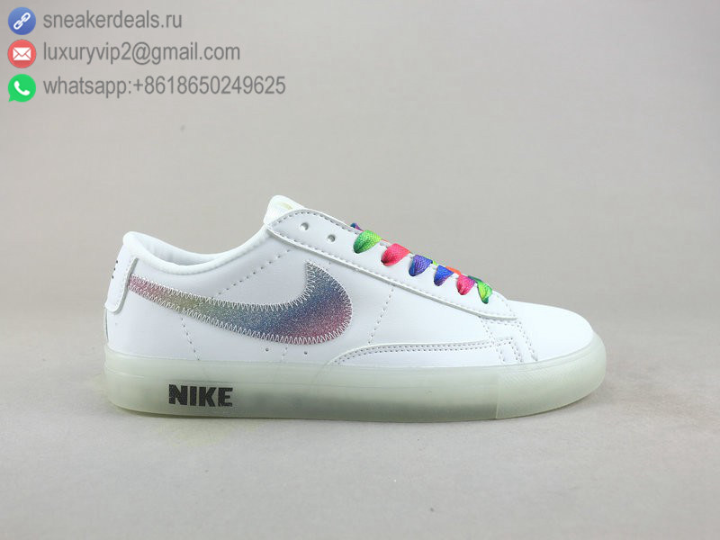 NIKE BLAZER LOW WHITE LASER CLEAR UNISEX LEATHER SKATE SHOES